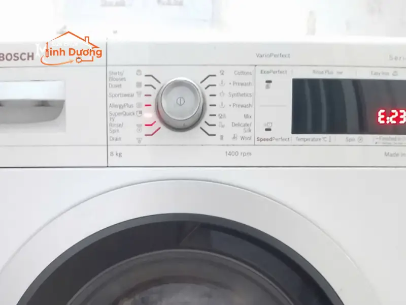 Khắc phục lỗi F23 rò rỉ nước máy giặt Bosch
