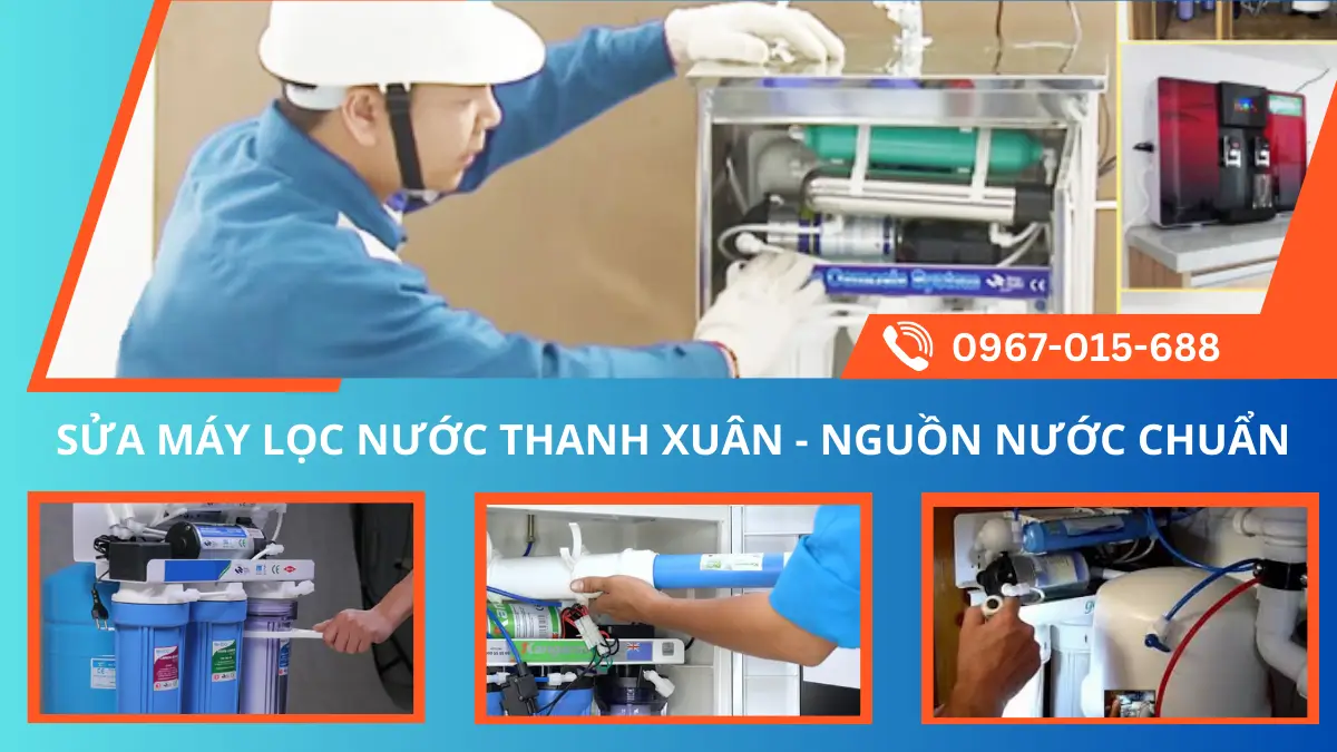 Thợ sửa máy lọc nước tại Thanh Xuân của Minh Dương Fix đo độ tinh khiết nước cho khách hàng