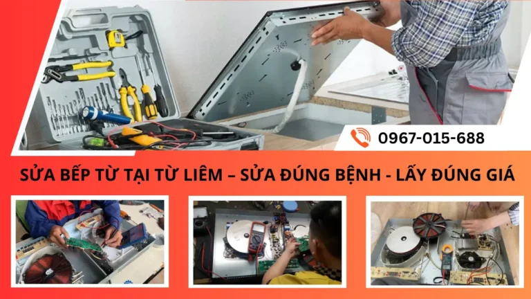 Kỹ thuật viên Minh Dương Fix đang sửa bếp từ Bosch tại nhà khách hàng khu vực Từ Liêm.