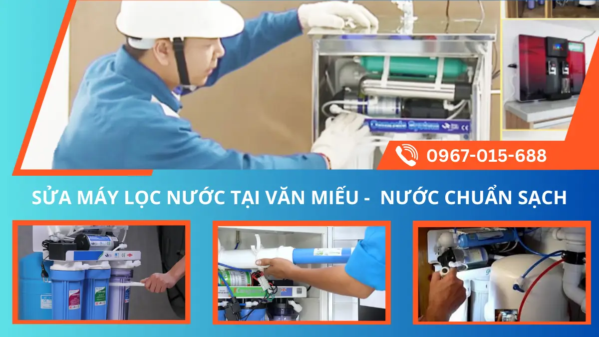 Kỹ thuật viên Minh Dương Fix đang súc rửa cốc lọc và kiểm tra máy lọc nước tại nhà khách hàng khu Văn Miếu