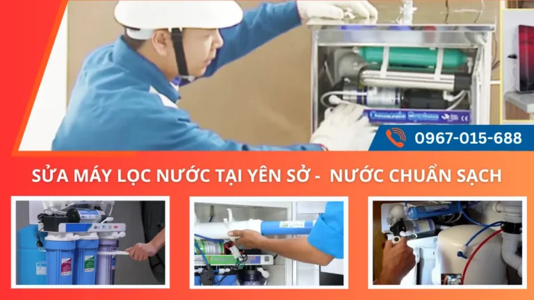 Kỹ thuật viên Minh Dương Fix đang bảo trì máy lọc nước tại khu đô thị Gamuda Yên Sở