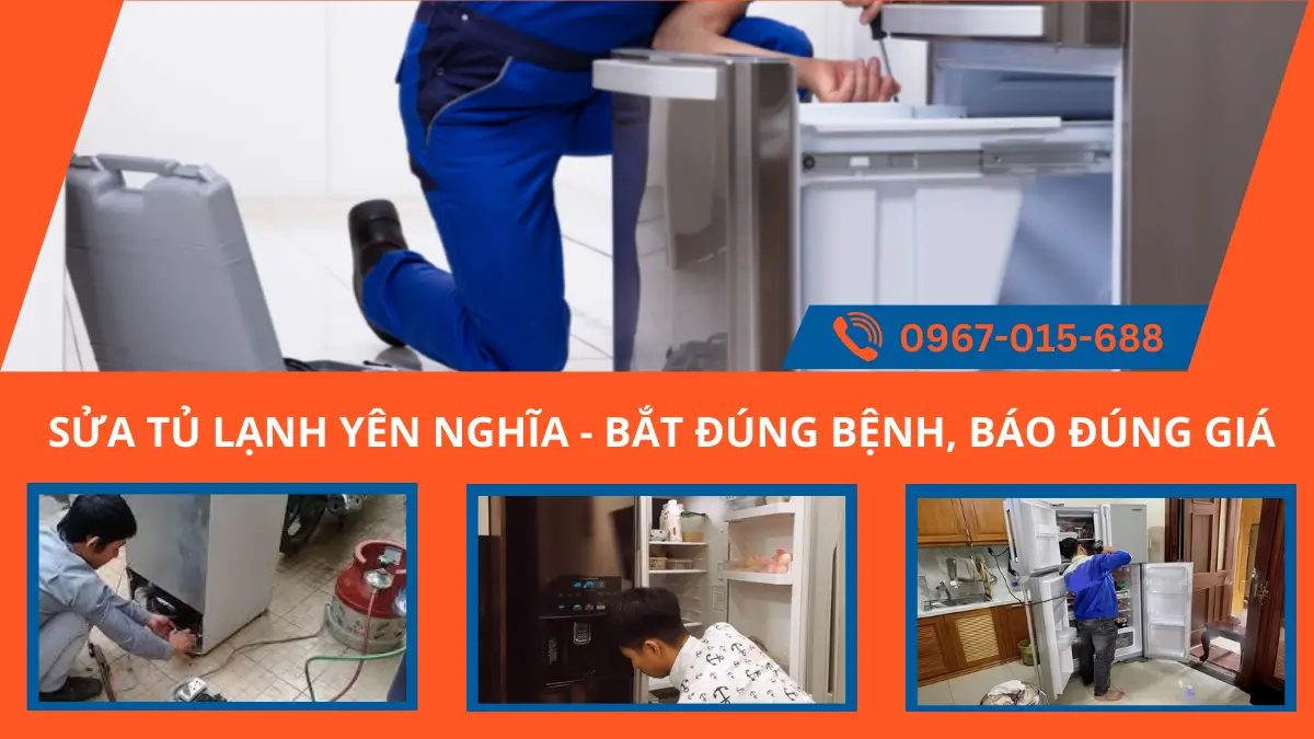 Nguyễn Minh Dương - Minh Dương Fix đang trực tiếp sửa tủ lạnh Inverter tại nhà khách hàng khu đô thị Đô Nghĩa phường Yên Nghĩa