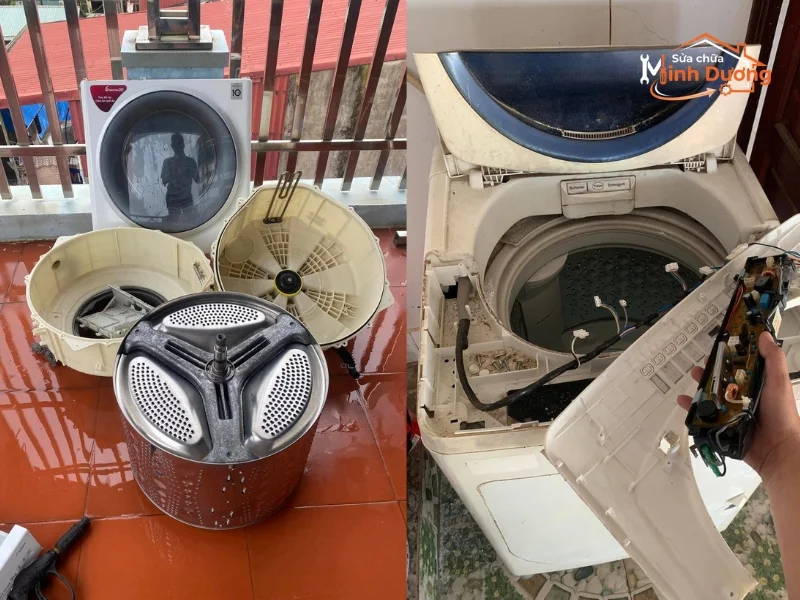 Bảng giá vệ sinh và sửa máy giặt tại Hoàng Mai niêm yết công khai