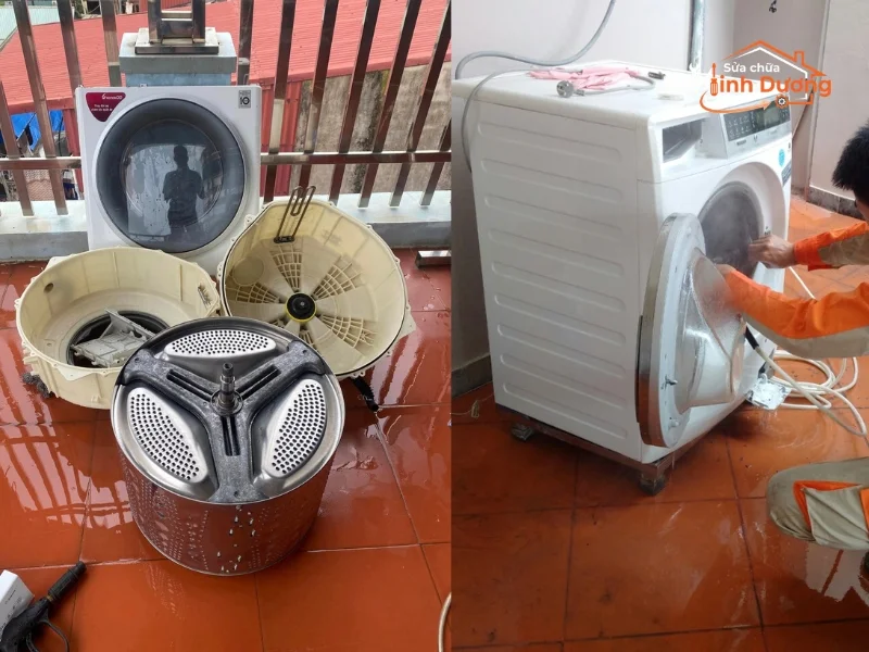 Kỹ thuật sửa máy giặt Samsung AddWash cửa phụ tại Trần Hữu Dực