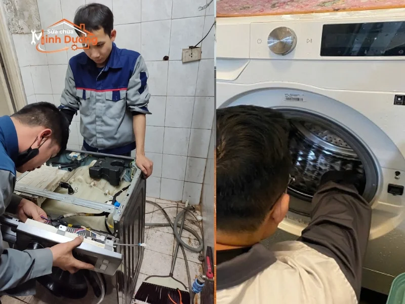 Kỹ thuật sửa máy giặt Electrolux lồng ngang tại bán đảo Linh Đàm