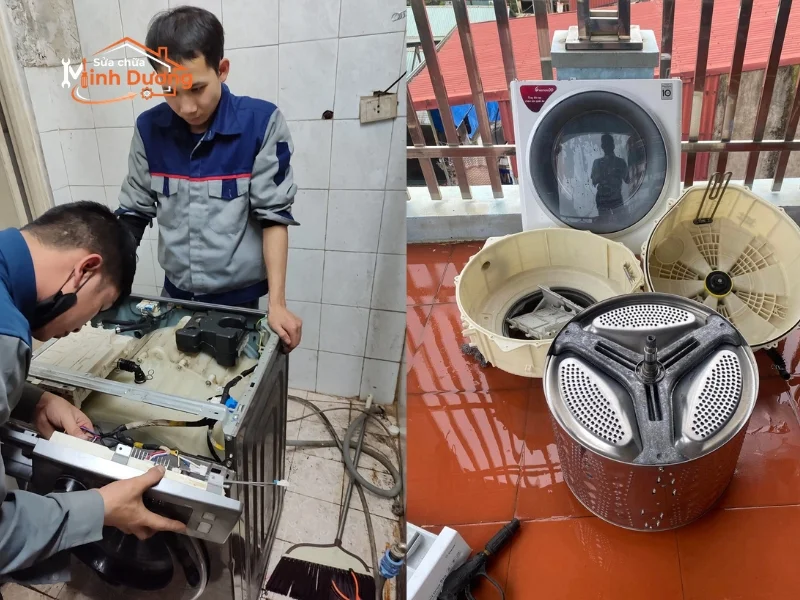 Kỹ thuật sửa máy giặt Panasonic lồng nghiêng tại Lê Trọng Tấn