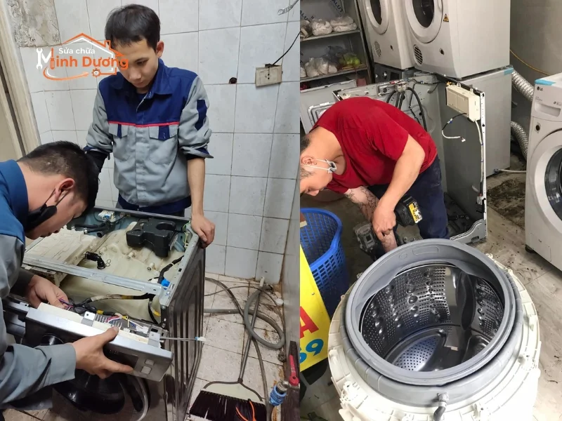 Kỹ thuật sửa máy giặt Samsung AddWash rung lắc tại Việt Hưng