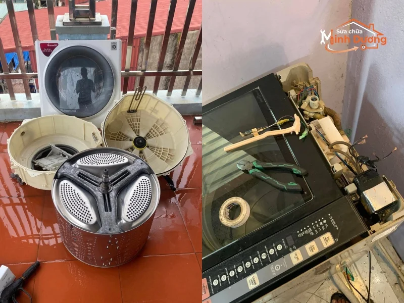 Kỹ thuật sửa máy giặt Samsung AddWash cửa phụ tại KĐT Hà Đô