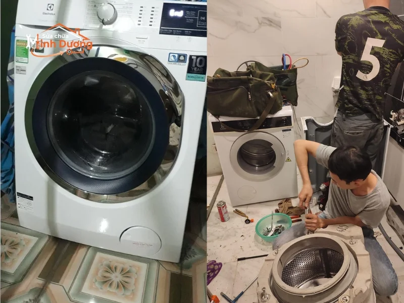 Lồng giặt máy giặt lồng ngang được tháo rời vệ sinh