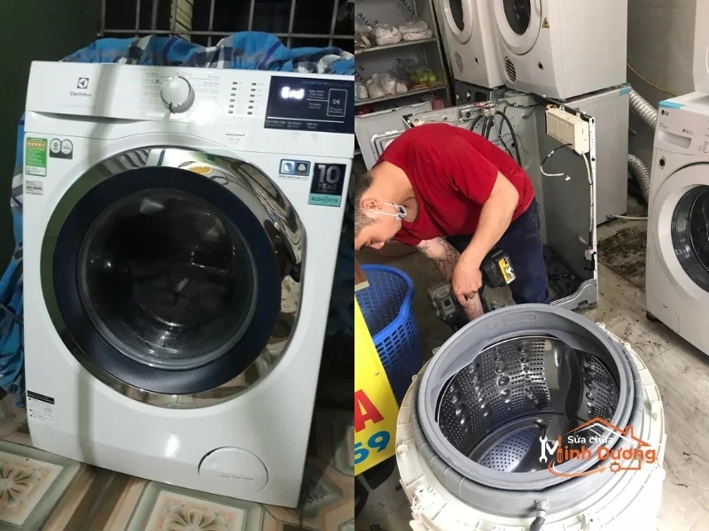 Kỹ thuật viên tư vấn giải đáp lỗi máy giặt trực tiếp cho cư dân Goldmark City
