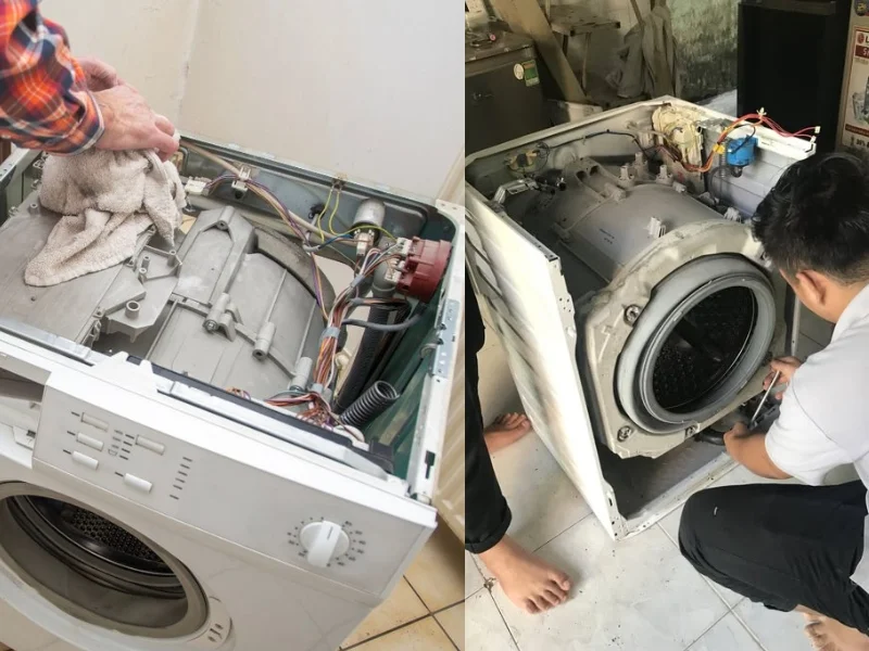 Kỹ thuật viên tư vấn lỗi máy giặt cho cư dân ngoài giờ hành chính