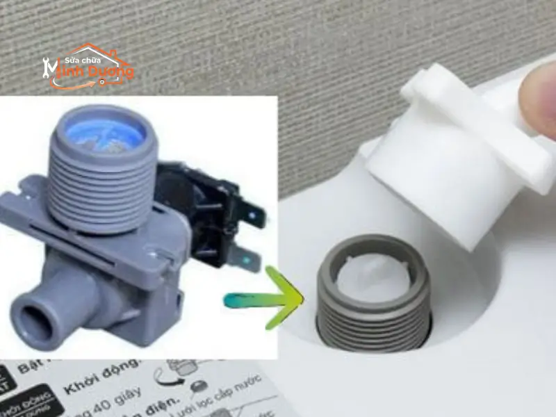 Thay thế linh kiện van cấp nước đôi máy giặt chính hãng tại nhà