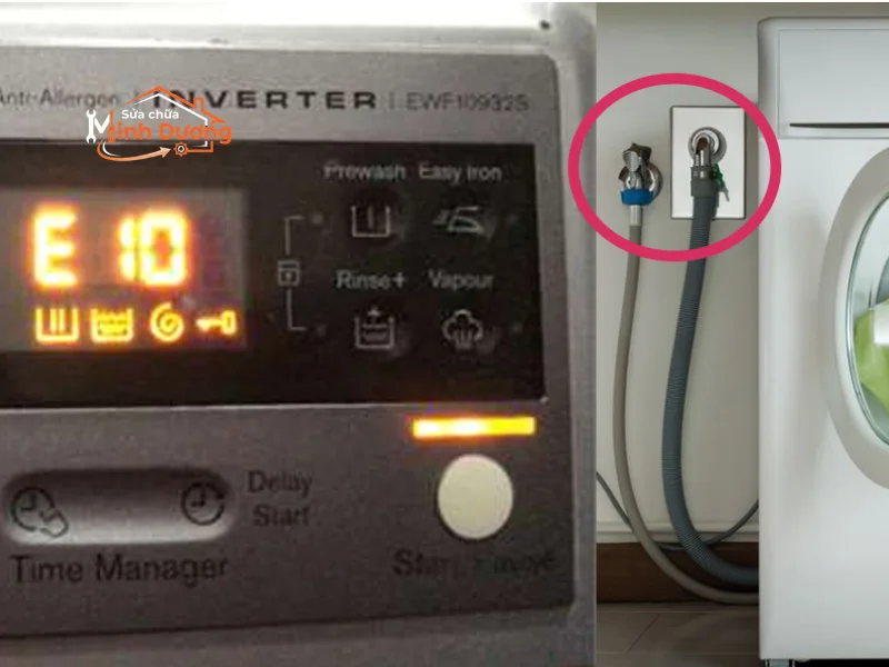 Màn hình máy giặt Electrolux nháy báo lỗi E10